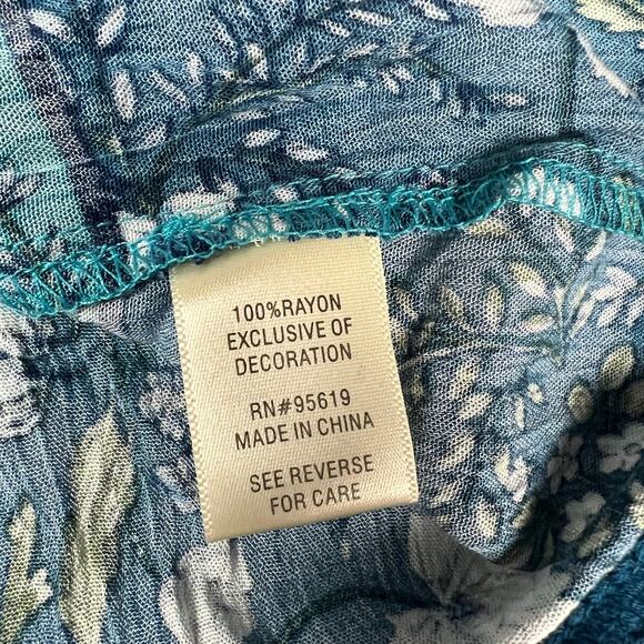 John Paul Richard Sleeveless Blouse Floral Crew Neck Tassel Tank Boho Women's M - Picture 7 of 9